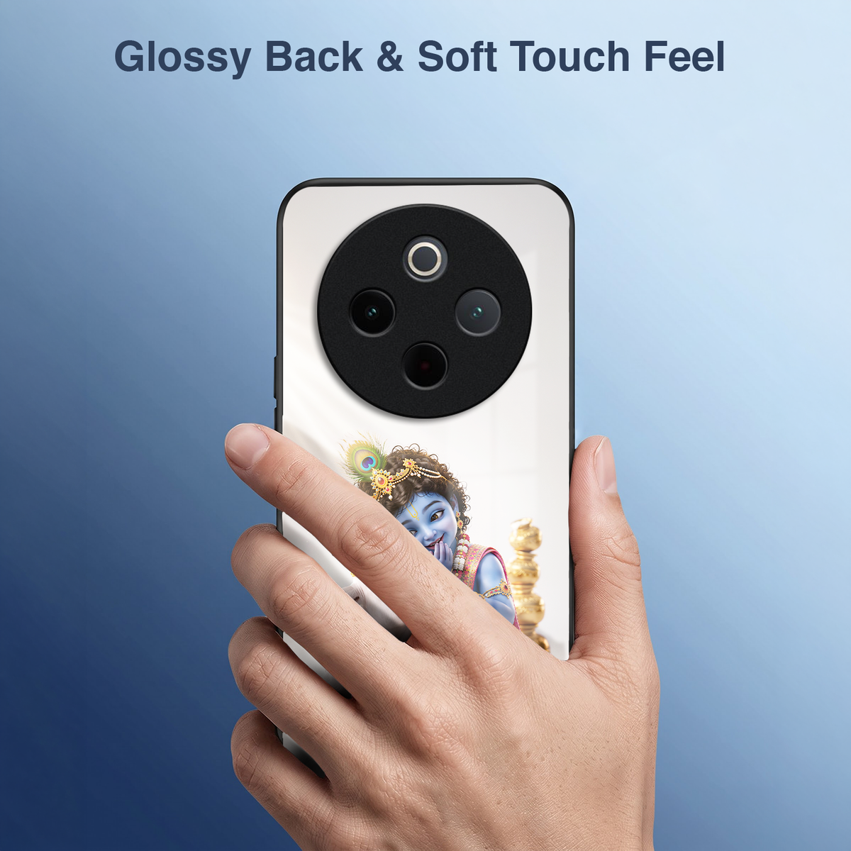 Vivo T4 5G Bal Krishna Blessings Acrylic Glass Back Case