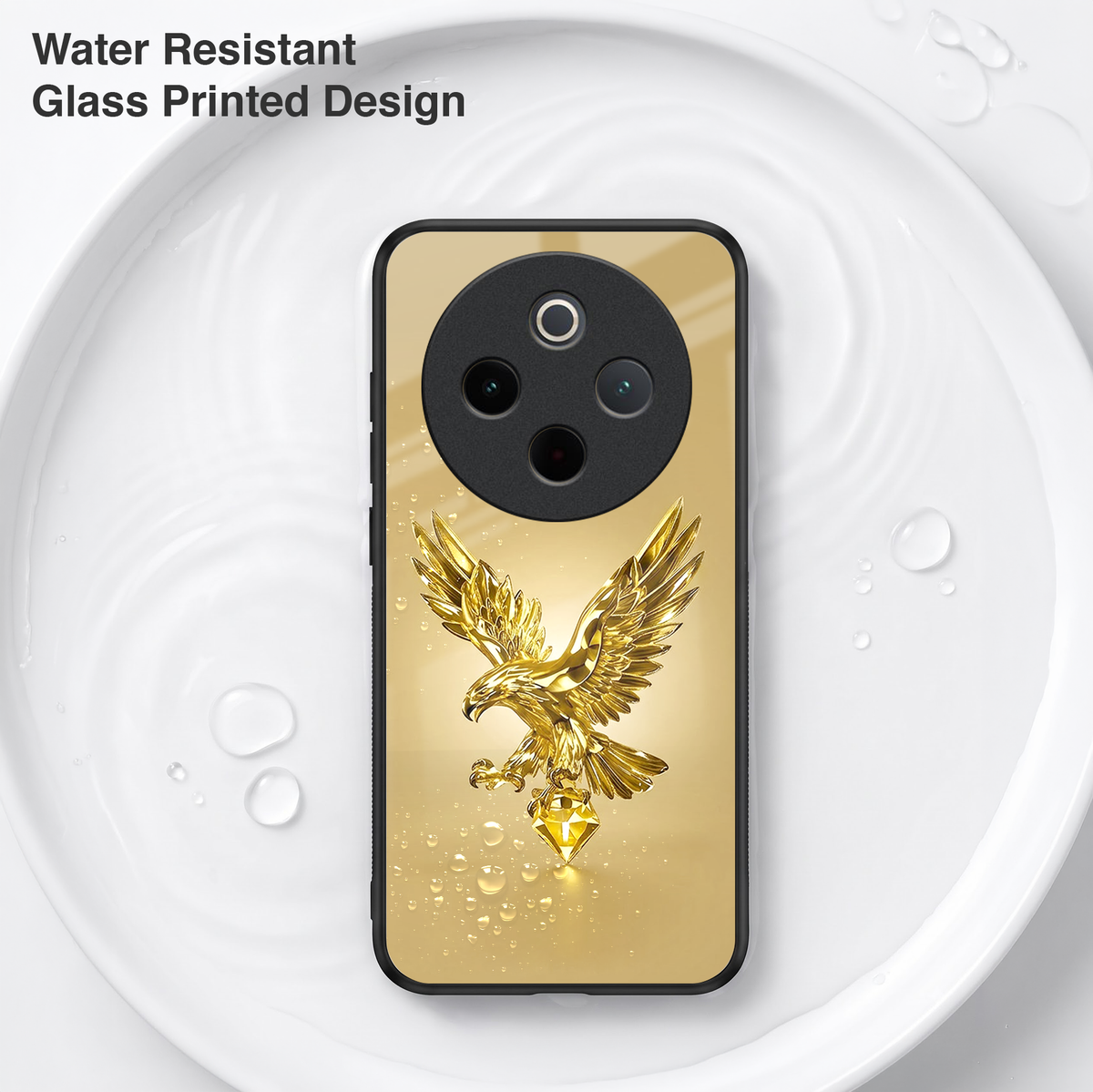 Vivo T4 5G Golden Eagle Acrylic Glass Back Case