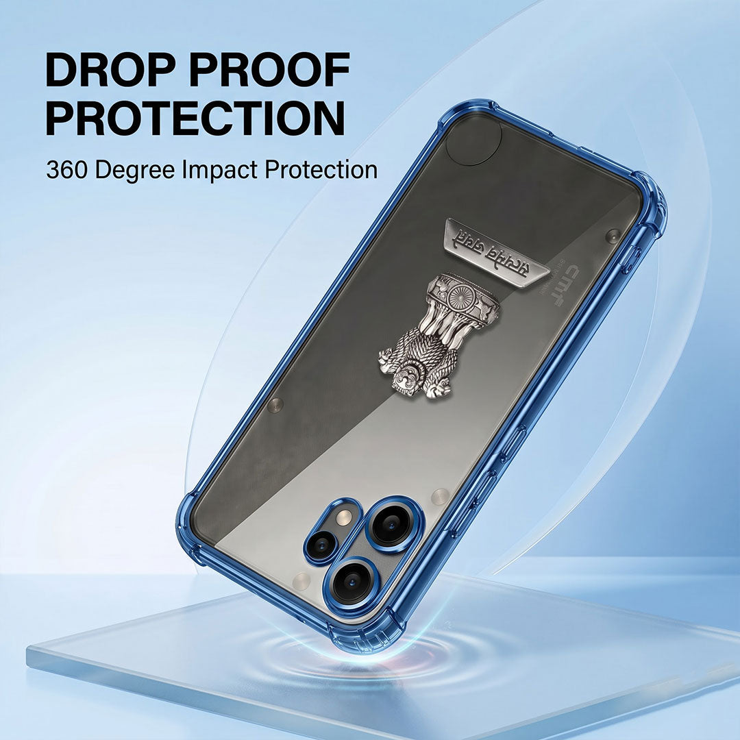 Nothing Phone 2 Pro 5G Satyamev Jayate 2-in-1 Emblem Transparent Shockproof Airbag Case