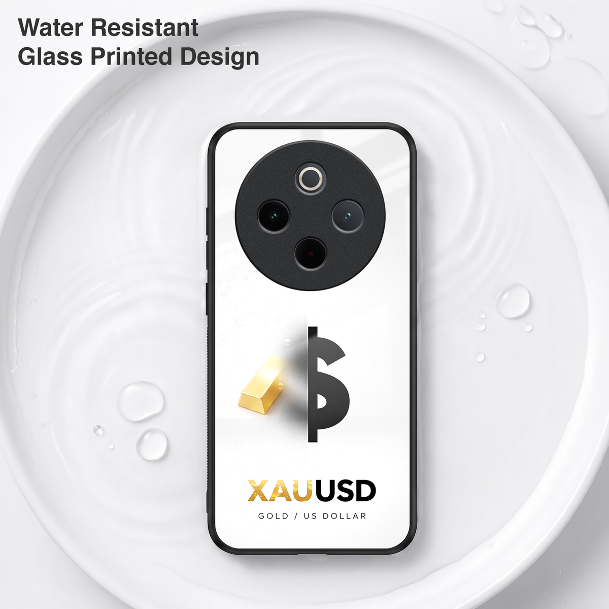Vivo T4 5G Luxury XAU/USD Acrylic Glass Back Case