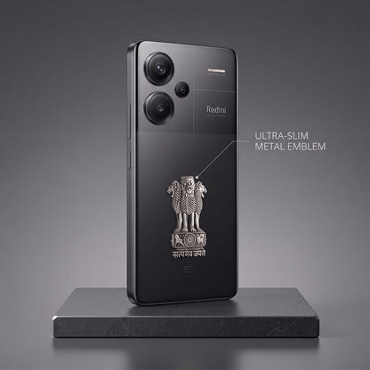 Redmi Note 13 Pro+ 5G Compatible Satyamev Jayate 3D Metal Emblem Sticker