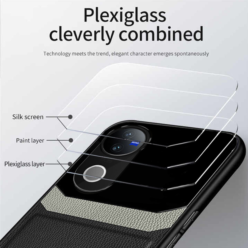 VIVO V50 5G Premium Leather Lens Protective Case