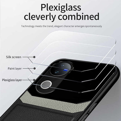 VIVO V50 5G Premium Leather Lens Protective Case