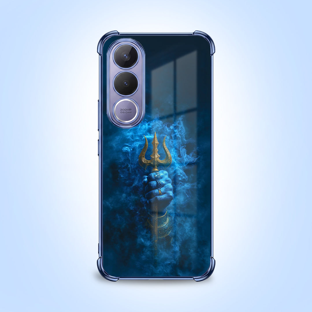 Vivo V70 FE 5G Premium Golden Trishul Airbags Printed Back Case