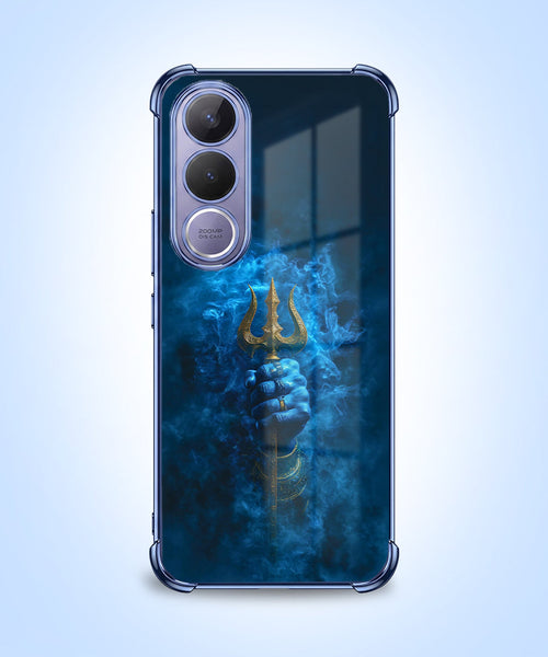 Vivo V70 FE 5G Premium Golden Trishul Airbags Printed Back Case