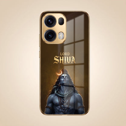 Oppo Reno 13 Pro 5G Lord Shiva Gold Electroplated Glass Phone Back Case