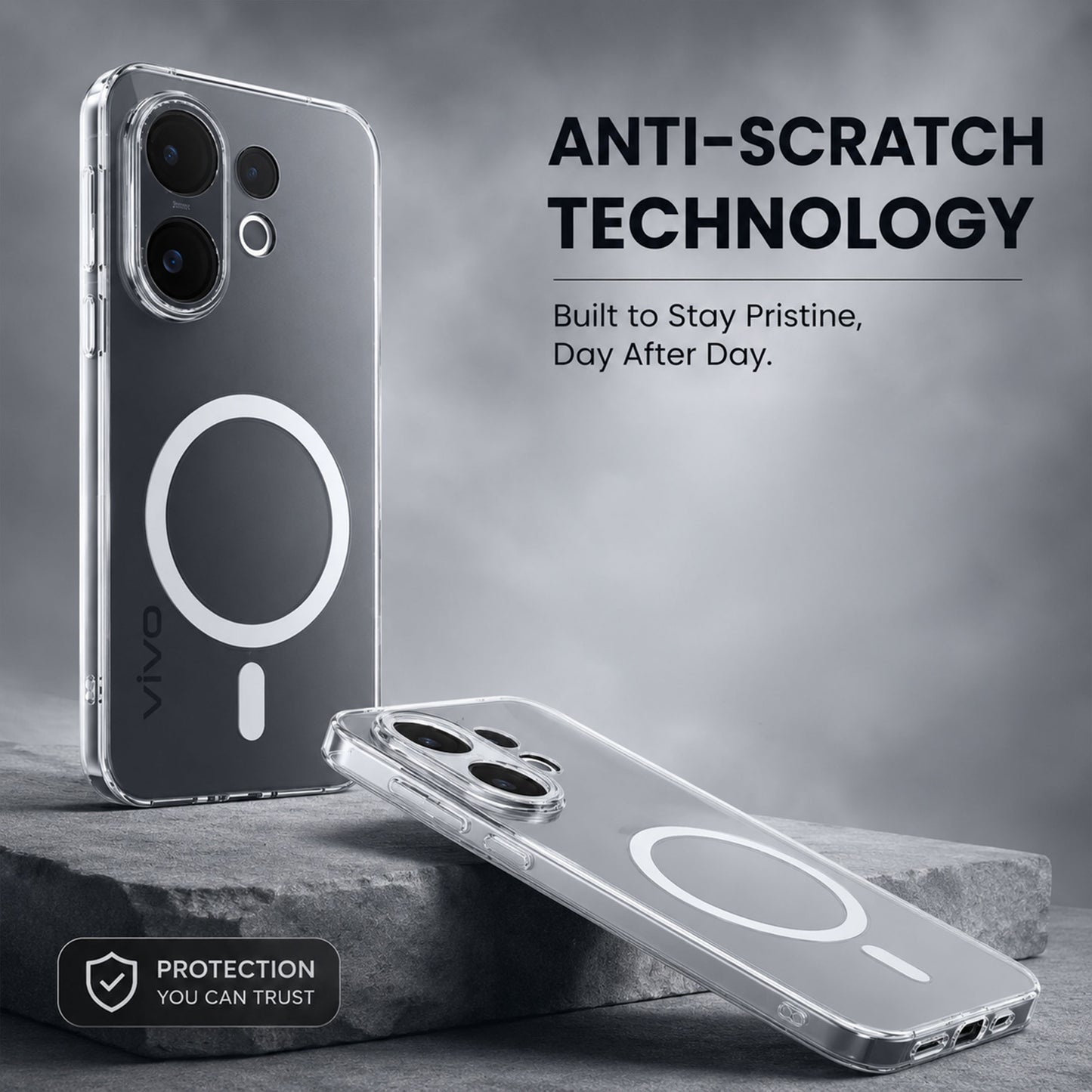 Vivo X200 FE 5G Clear Anti-Yellow MagSafe Protective Case