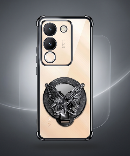 Vivo Y200 5G Premium Butterfly Stand Airbags Case