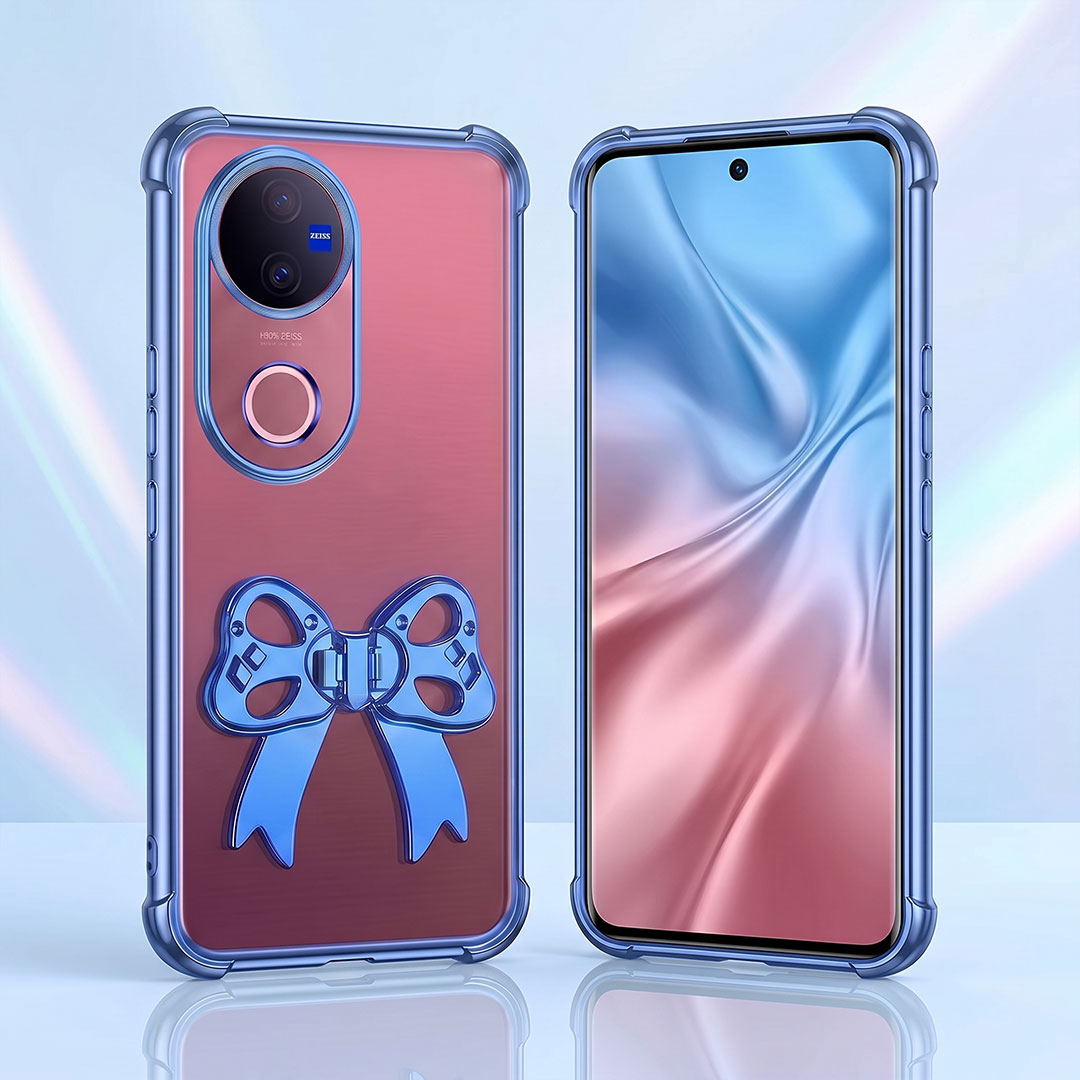 Vivo V50 5G Stylish Bow Knot Transparent Shockproof Airbag Phone Case