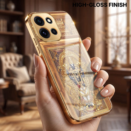 OnePlus Nord 6 5G Premium Heritage Gold Electroplated Glass Phone Back Case