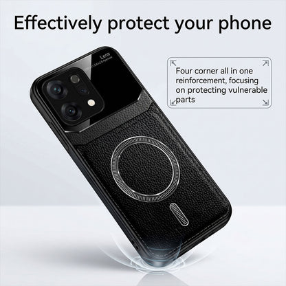 Oppo Reno 14 5G Premium Magsafe Magnetic Leather Lens Protective Case