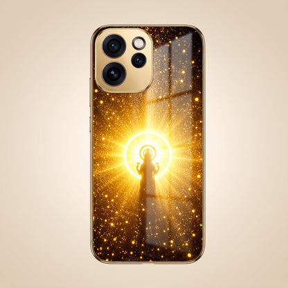 Oppo Reno 15 Pro Mini 5G Golden Maa Lakshmi Gold Electroplated Glass Phone Back Case