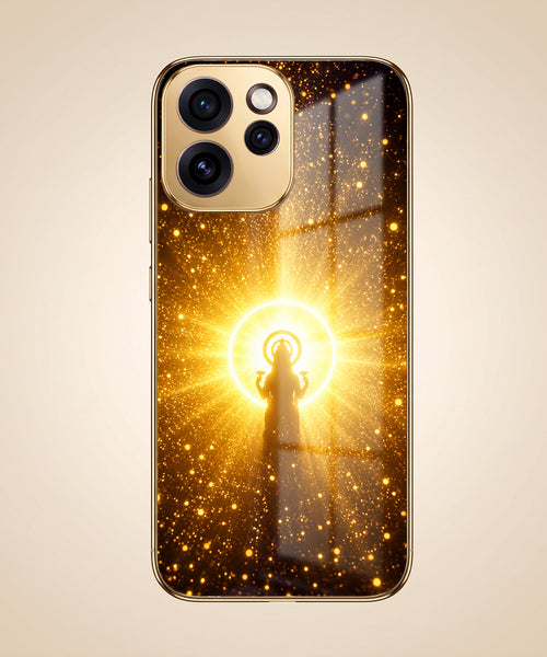Oppo Reno 15 Pro Mini 5G Golden Maa Lakshmi Gold Electroplated Glass Phone Back Case