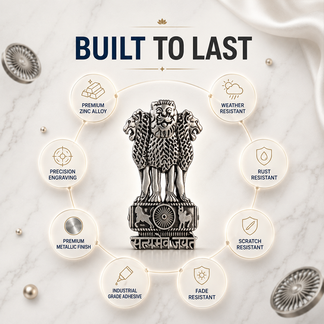 Google Pixel 10 5G Compatible Satyamev Jayate 3D Metal Emblem Sticker