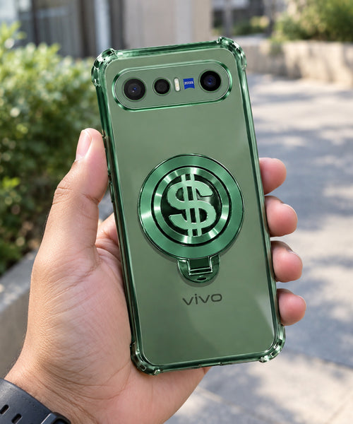 Vivo X300 FE 5G Four Corner Airbags 100% Original Astro Money Magnet Rotating Dollar Case