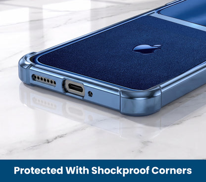 Motorola Edge 60 Pro 5G Apple Blue Glitter Dual-Tone Transparent Airbags Case