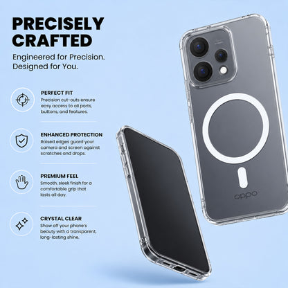Oppo Reno 15 5G Clear Anti-Yellow MagSafe Protective Case
