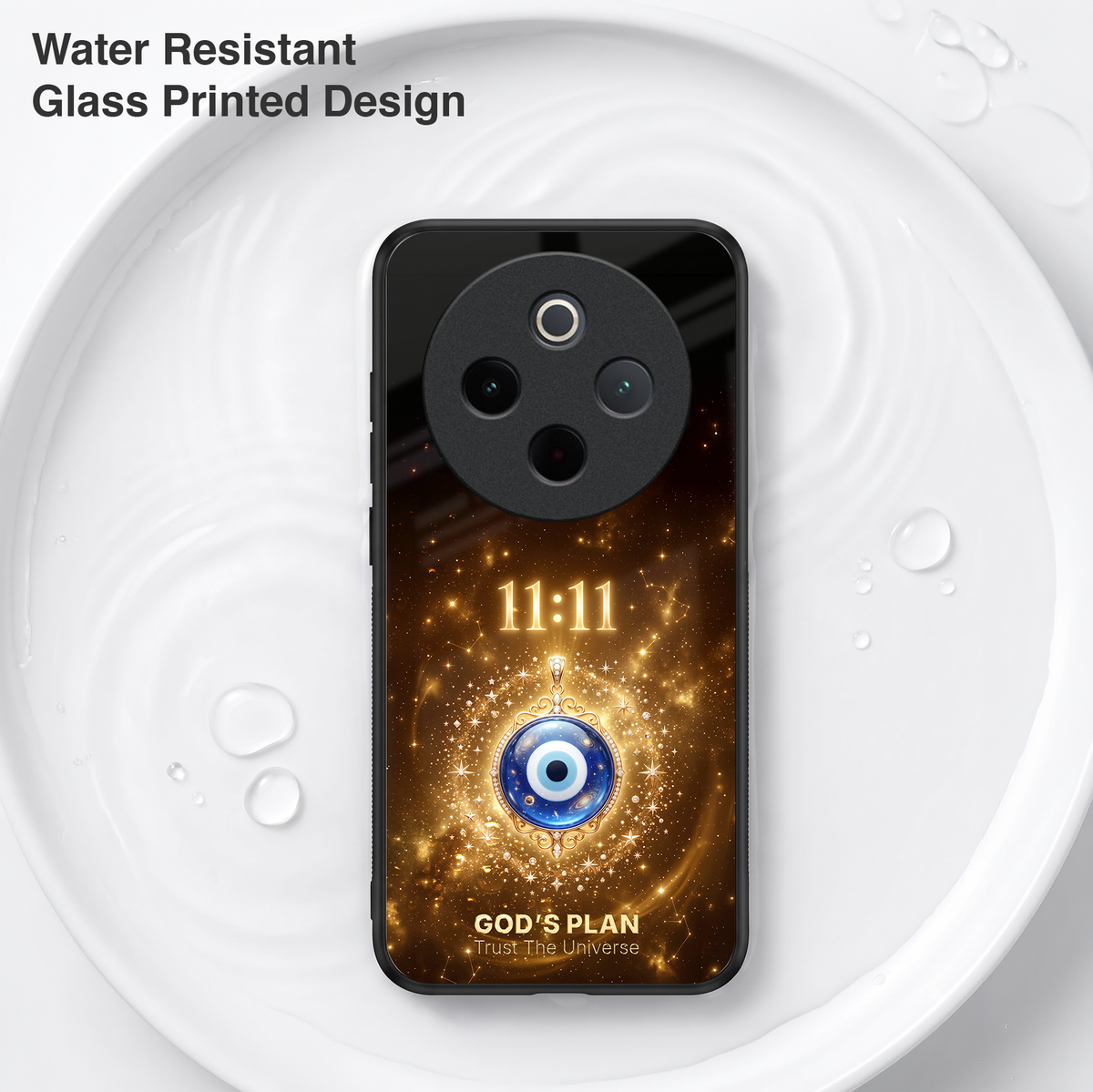 Vivo T4 5G God’s Plan Evil Eye Acrylic Glass Back Case