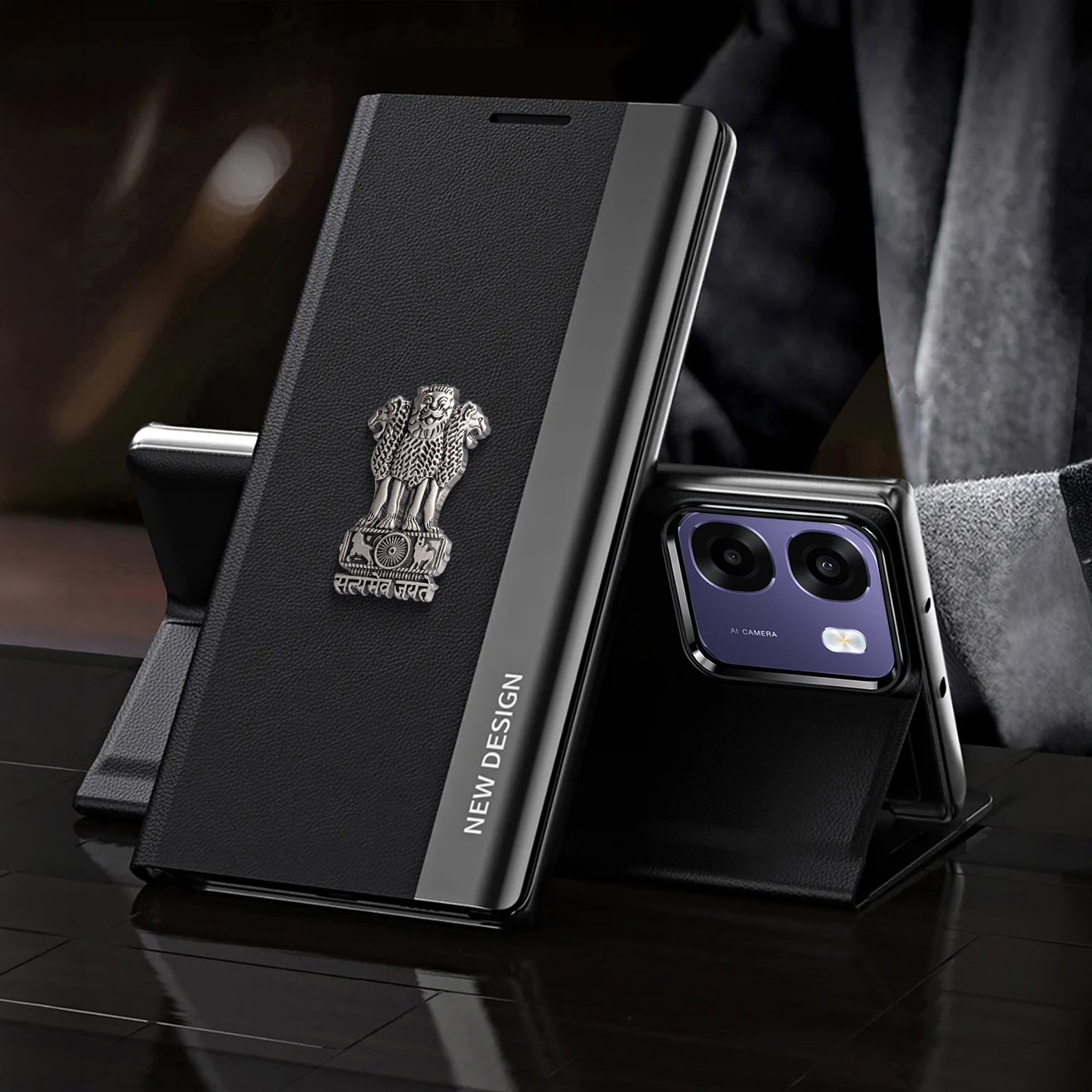 Oppo K14 5G Satyamev Jayate Flip Leather Case