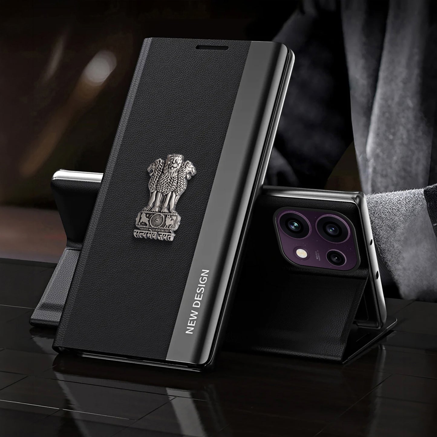 Oppo Reno16c 5G Satyamev Jayate Flip Leather Case