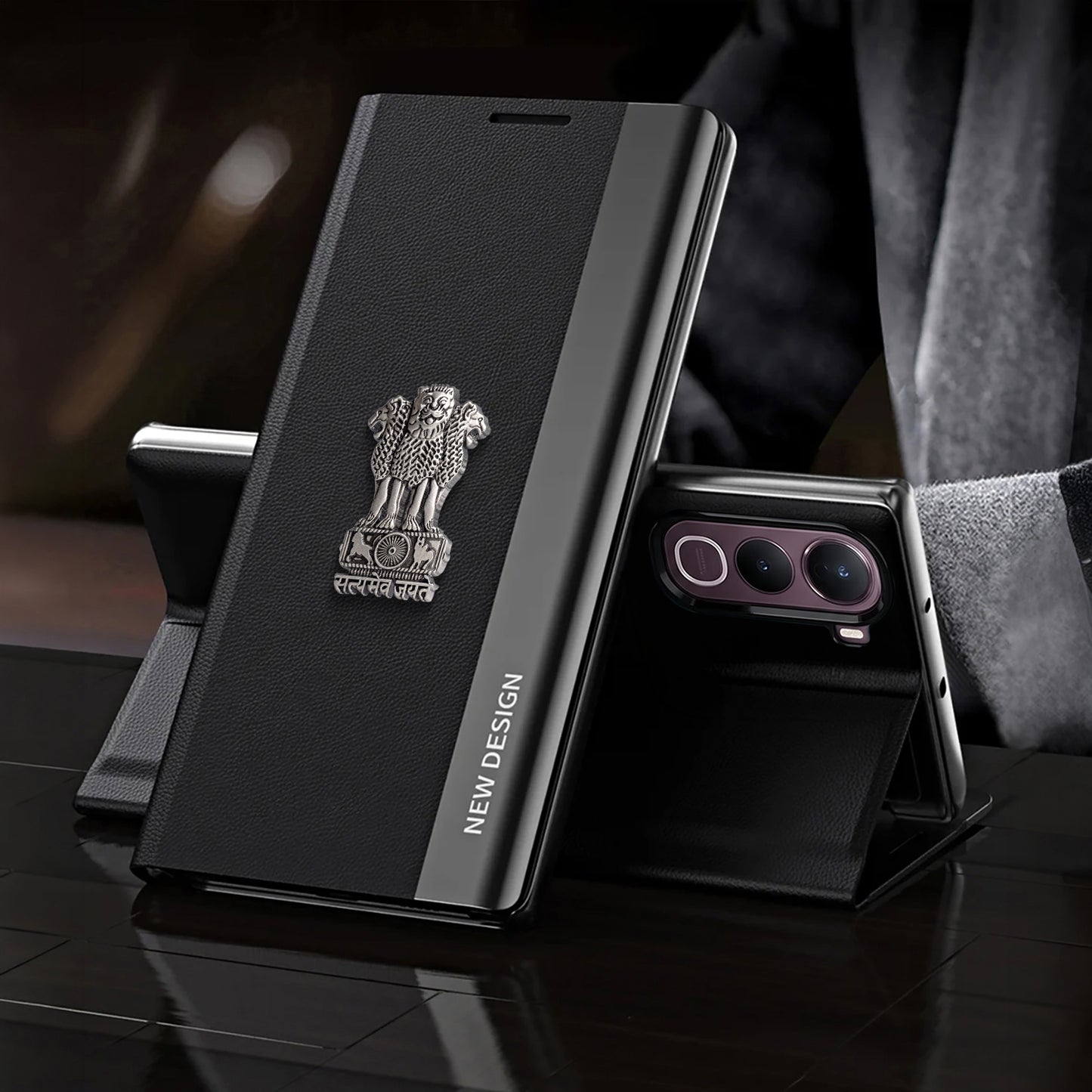 Vivo Y400 Pro 5G Satyamev Jayate Flip Leather Case