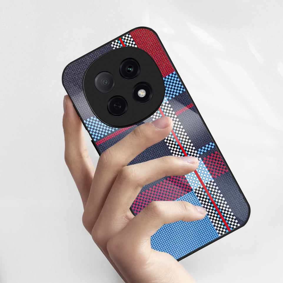 Oppo F29 Pro 5G Luxury Grid Pattern Glass Back Shockproof Case