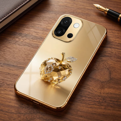 OnePlus 13s 5G Golden Apple Gold Electroplated Glass Phone Back Case