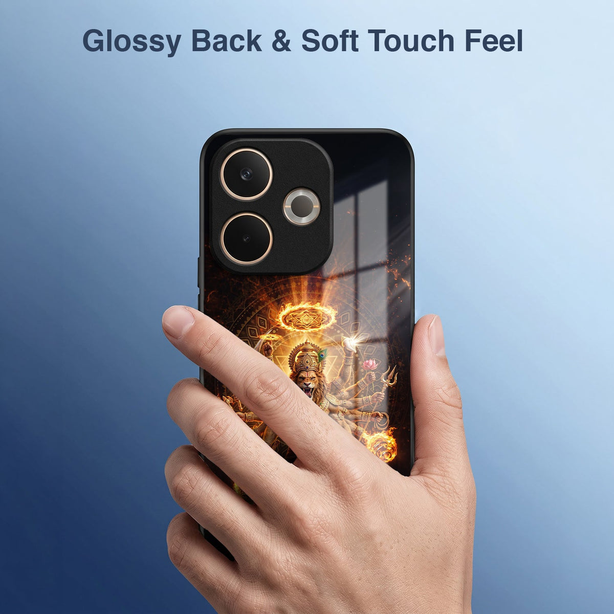 Oppo A5 Pro 5G Lord Narasimha Acrylic Glass Back Case