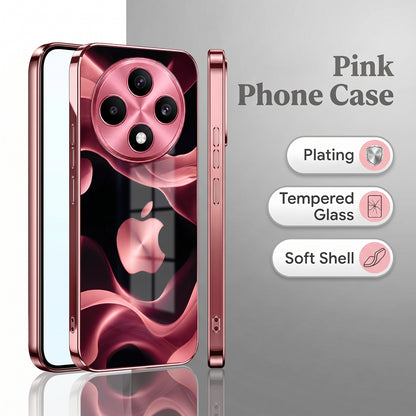 Oppo F27 Pro+ 5G Luxury Wave Pink Electroplated Glass Phone Back Case