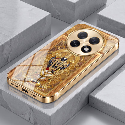 Oppo F31 Pro+ 5G Premium Heritage Gold Electroplated Glass Phone Back Case