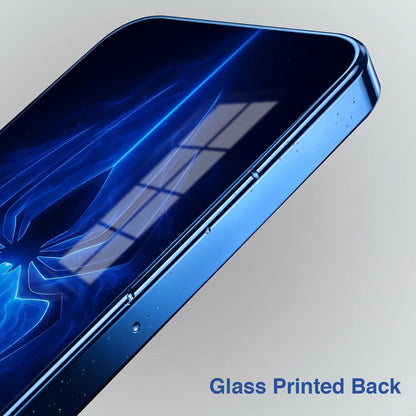 Oppo Reno 14 5G Neon Spider Blue Electroplated Glass Phone Back Case