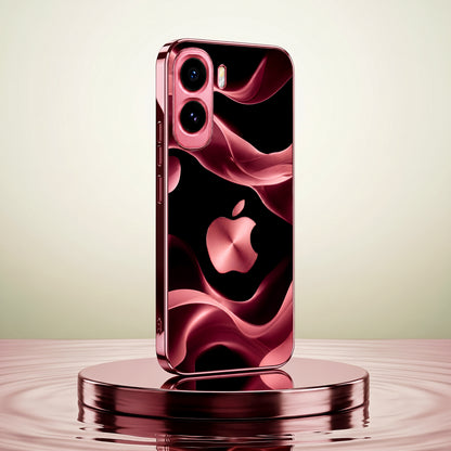 Vivo T5 Pro 5G Luxury Wave Pink Electroplated Glass Phone Back Case
