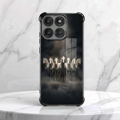 Motorola Edge 60 Pro 5G Running Horses Airbags Printed Back Case
