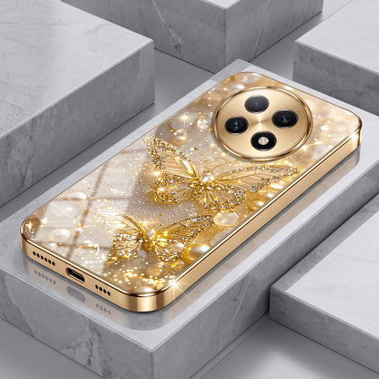Oppo F29 Pro 5G Golden Butterfly Gold Electroplated Glass Phone Back Case