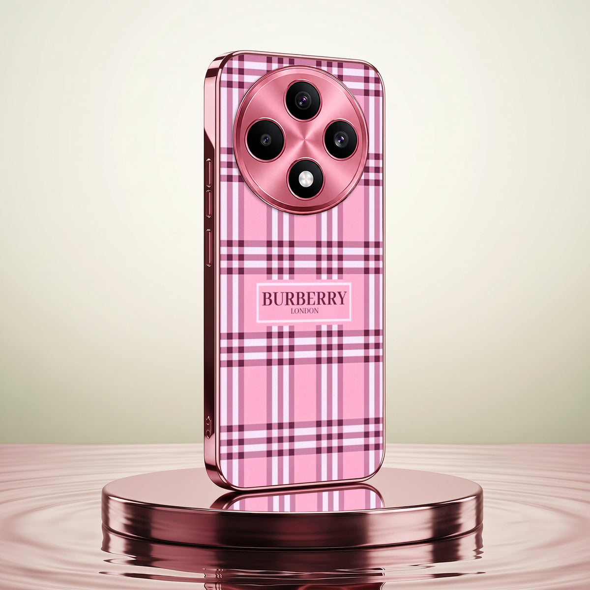 Oppo F27 Pro+ 5G Midnight Pearl Wave Pink Electroplated Glass Phone Back Case
