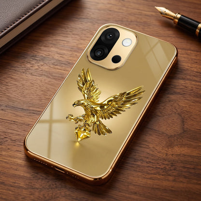 OnePlus 13s 5G Golden Eagle Gold Electroplated Glass Phone Back Case