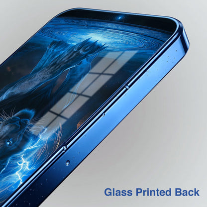 Vivo V70 5G Thunder Titan Lion Blue Electroplated Glass Phone Back Case