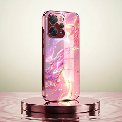 Vivo V70 5G Pearl Aurora Pink Electroplated Glass Phone Back Case
