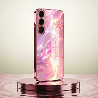 Samsung Galaxy A36 5G Pearl Aurora Pink Electroplated Glass Phone Back Case