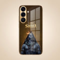 Samsung Galaxy A56 5G Lord Shiva Gold Electroplated Glass Phone Back Case