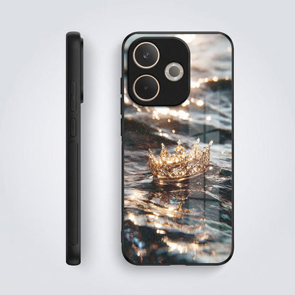 Oppo A5 Pro 5G Golden Crown Ocean Acrylic Glass Back Case