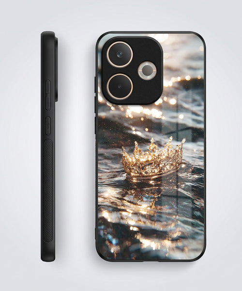 Oppo A5 Pro 5G Golden Crown Ocean Acrylic Glass Back Case