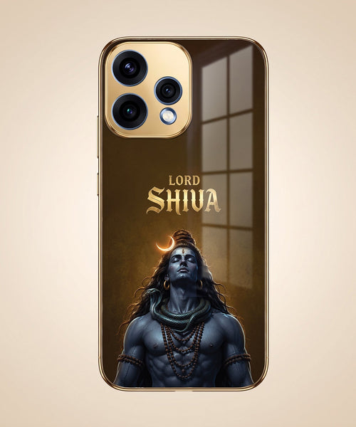 Oppo Reno 15 5G Lord Shiva Gold Electroplated Glass Phone Back Case