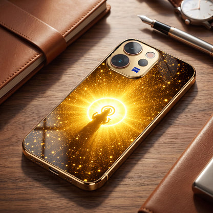 Vivo V70 5G Lakshmi Sacred Gold Electroplated Glass Phone Back Case