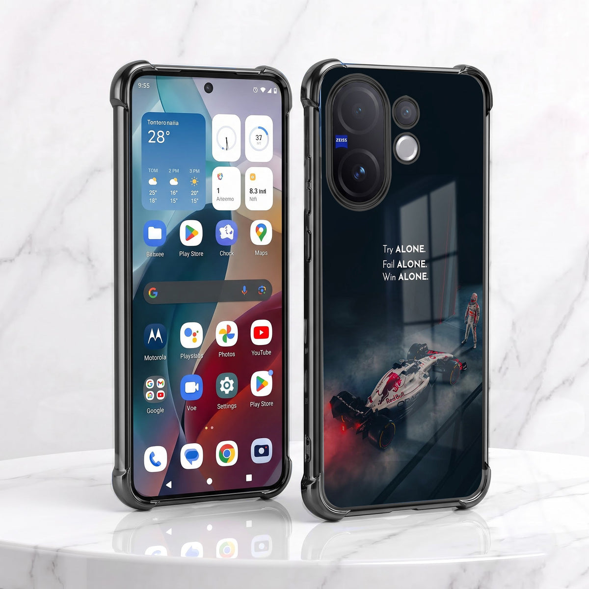 Vivo V60 5G F1 Alone Airbags Printed Back Case