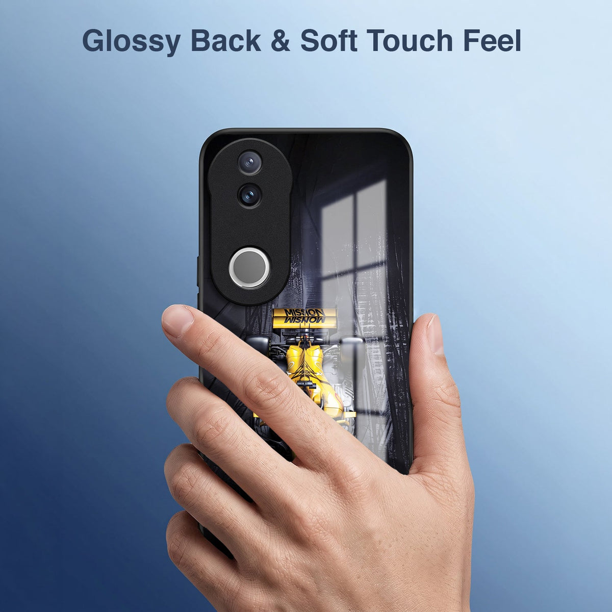 Vivo V50 5G F1 Racing Car Acrylic Glass Back Case