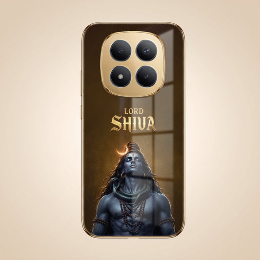 Redmi Note 15 Pro Plus 5G Lord Shiva Gold Electroplated Glass Phone Back Case