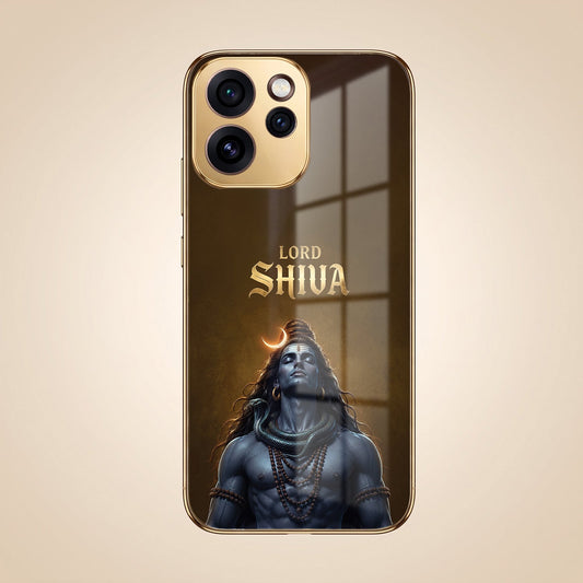 Oppo Reno 15 Pro Mini 5G Lord Shiva Gold Electroplated Glass Phone Back Case