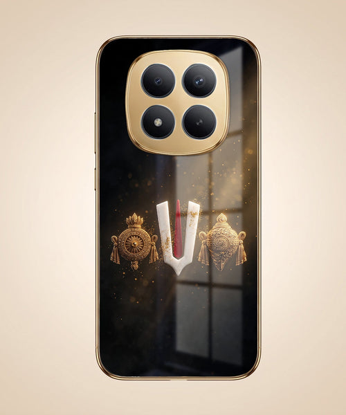 Redmi Note 15 Pro Plus 5G Royal Heritage Edition Gold Electroplated Glass Phone Back Case