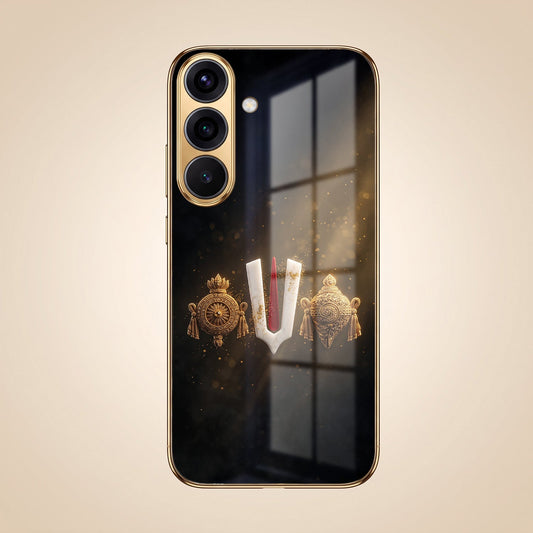 Samsung Galaxy A36 5G Royal Heritage Edition Gold Electroplated Glass Phone Back Case